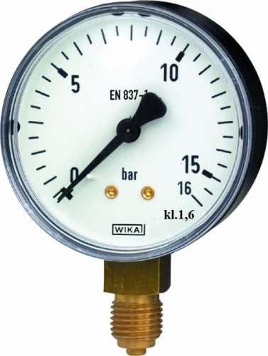 111.10.100 0,6 bar кл.1,6 G1/2" Корпус СТАЛЬ УТ000016419